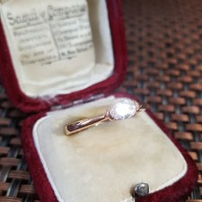 Diamonique Solitaire Ring Rose