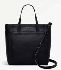 RADLEY BLACK LEATHER HANDBAG SHOULDER MULTIWAY CROSS BODY BAG RRP £219 NEW!!!