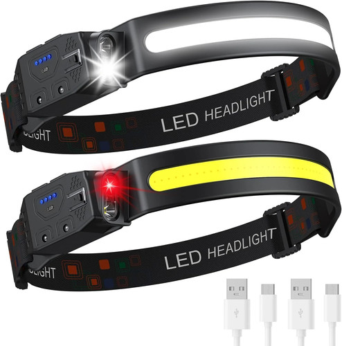 Headlamp rechargeable 2pcs - rechargeable,