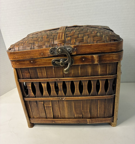 Vintage wooden storage box - vintage,