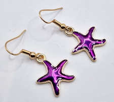 PURPLE ENAMEL STARFISH HOOK