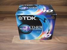 Box of 10 New & Sealed TDK Reflex CD-R74 CD-Recordable 650MB 74min 12x Multispd