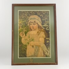 Vintage Victorian Girl Floral