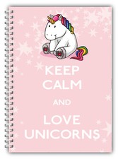 A5 Keep Calm Unicorn Notebook
