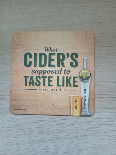 Thatchers cider beer mat - beer,