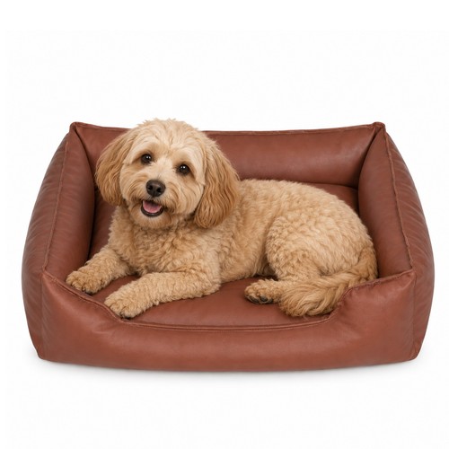 Leather dog bed sofa for - leather,