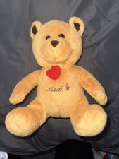 Lindt Soft Teddy Bear Collectible with Red Heart And Zip Compartment