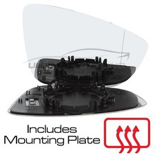Wing Mirror Glass Volkswagen Beetle 2012-2018 Heated Aspherical Drivers Side