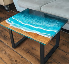 18" Seaside Epoxy River Table
