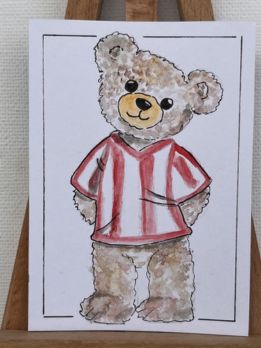 Aceo original art football - aceo,