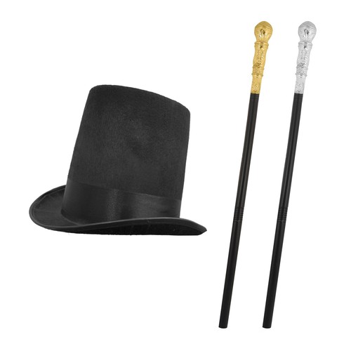 Black top hat cane - top, &