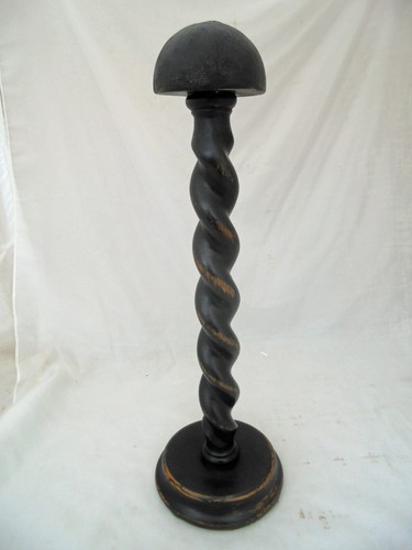 Vintage hat wig stand turned - vintage,
