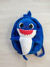 Plush faux fur blue and white