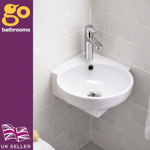 Wall hung corner basin sink - hung,