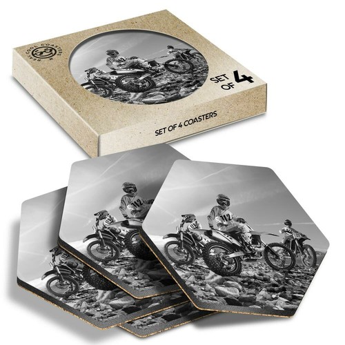 Hexagon coasters bw - 4,