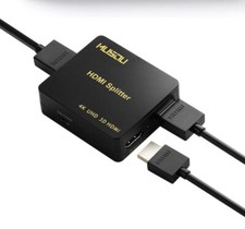 2 Way HDMI Switch Splitter 1 in to 2 Output For 4K 3D 1080 HDCP HDTV PC UK