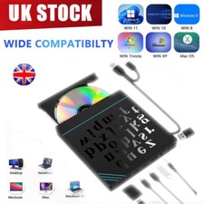 USB 3.0 Slim External CD DVD Drive Disc Player Burner Writer For Laptop PC Mac