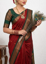 soft cotton saree with small