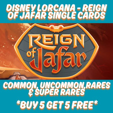 DISNEY LORCANA - REIGN OF JAFAR - ALL CARDS (NON FOIL) - *BUY 5 GET 5 FREE*