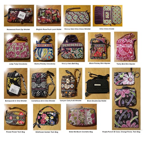 Vera bradley assorted - bradley, pcs)
