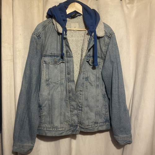 Denim jacket with - , hood