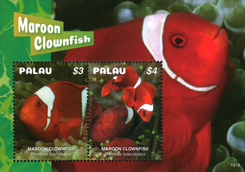 Palau 2019 stamps sheet maroon - 2019,