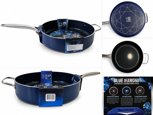 Blue diamond cookware metal - blue,