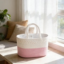 Natural Cotton Rope Basket for