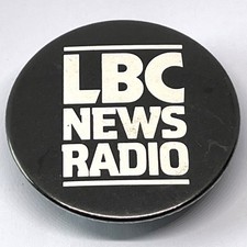 Vintage LBC News Radio Station London Broadcasting Company Pin Button Badge