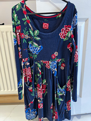 Joules navy floral smock dress - joules,