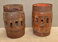 2 antique oak wagon wheel base