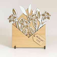 Personalised wooden flower - personalised,