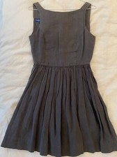 American Apparel linen grey skater dress reversible S 8/10