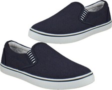 Mens slip canvas plimsolls - slip, on