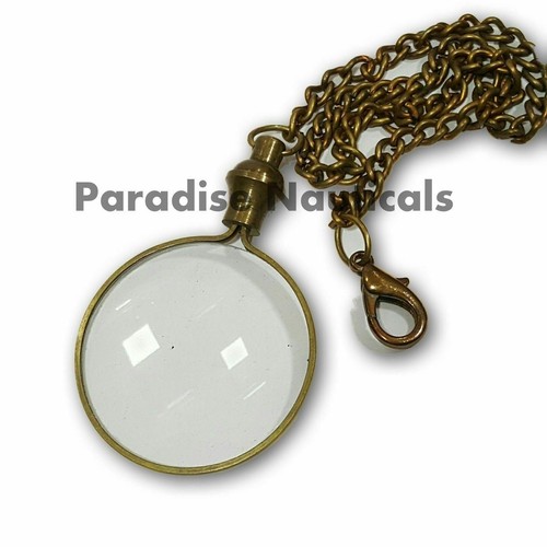 Brass magnifying glass - magnifying, round