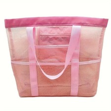 Mesh Beach Bag Large Tote Sand