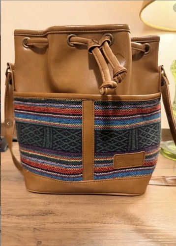 Faux leather brown - , vintage