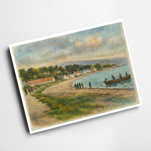 Print lamlash village - a6,
