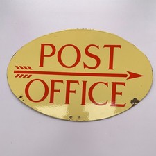 Vintage Post Office Enamel Sign Genuine Original Reclaimed Royal Mail Rare