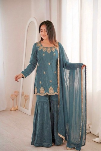 Sharara plazoo suit party wear - suit,