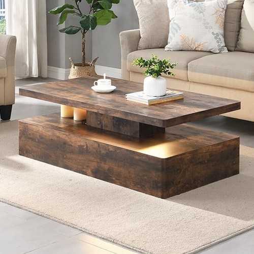 Quinton wooden coffee table - wooden, in