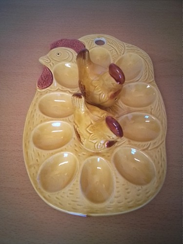 Vintage ceramic chicken shaped - vintage,