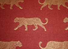 Cotton Fabric Leopard Burnt