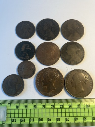 Victorian copper coins lot x - victorian,