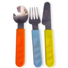 IKEA Colourful Toddler Kids Knife Fork Spoon Cutlery Set