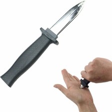 RETRACTABLE KNIFE FAKE PLASTIC DAGGER COSTUME PROP DRESS UP FANCY DRESS JOKE TOY