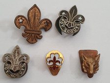 5 x Vintage Boy Scouts brass