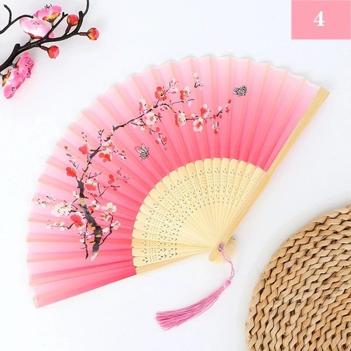 Folding fan hand - hand, silk