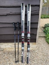 Volkl skis 163cm + Marker 10.1 bindings + poles