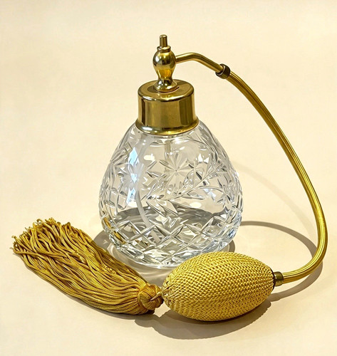 Vintage cut crystal perfume - cut,